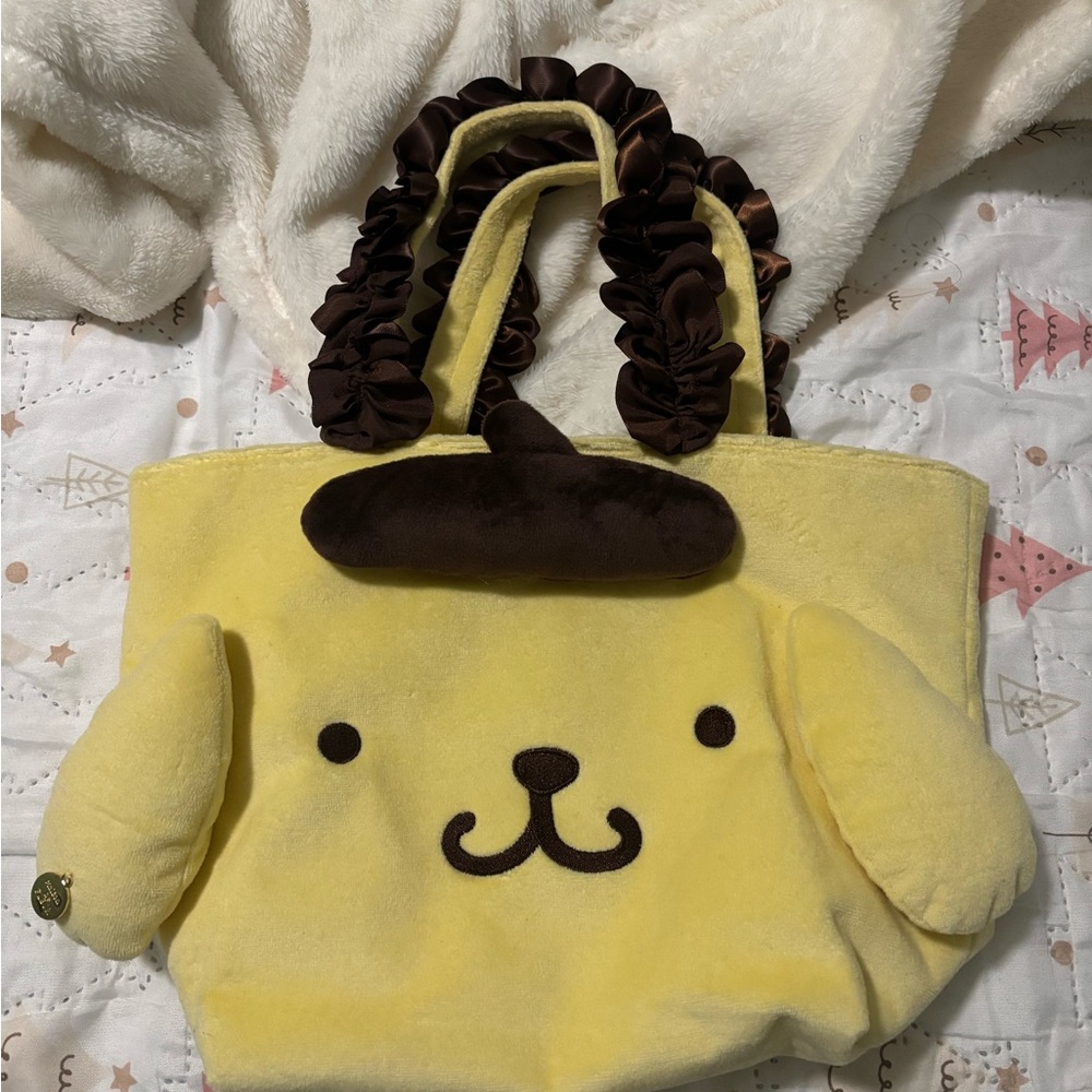Sanrio Yellow and Brown Pompompurin Tote Bag